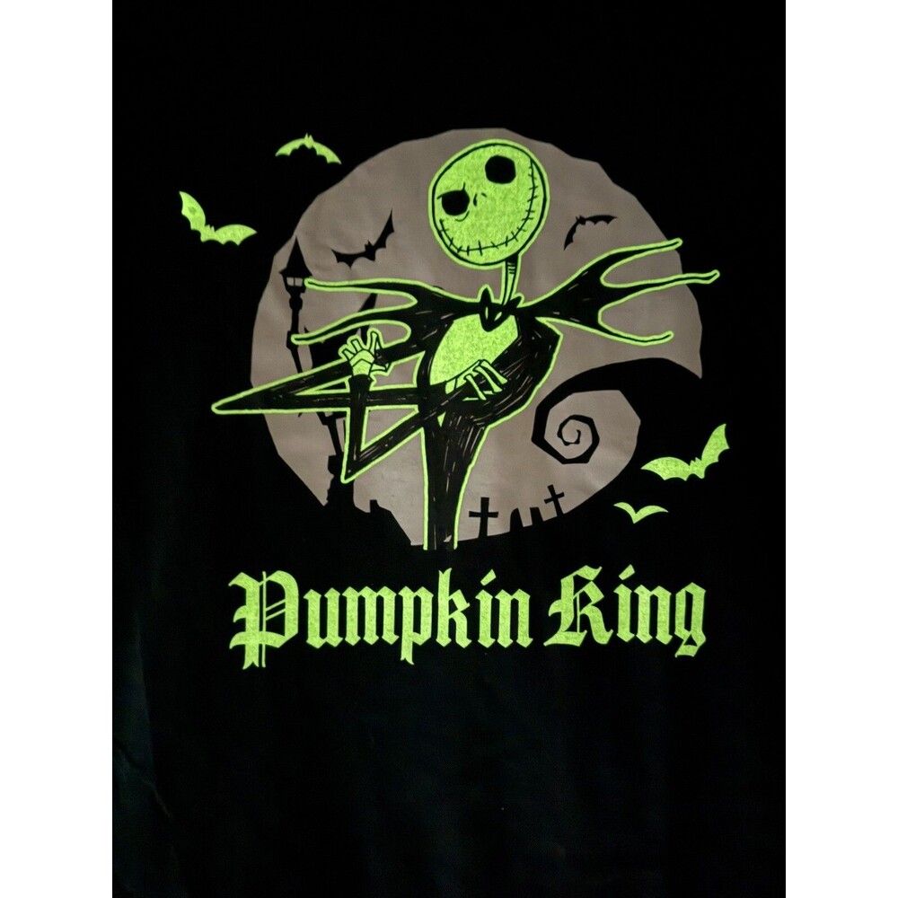 Disney Nightmare Before Christmas JACK Pumpkin King Glow in Dark Shirt XL